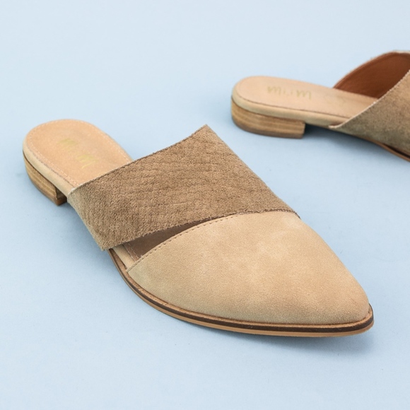 Mi.iM "Epic" Two-Toned Pointed Mule--Beige - Picture 3 of 4